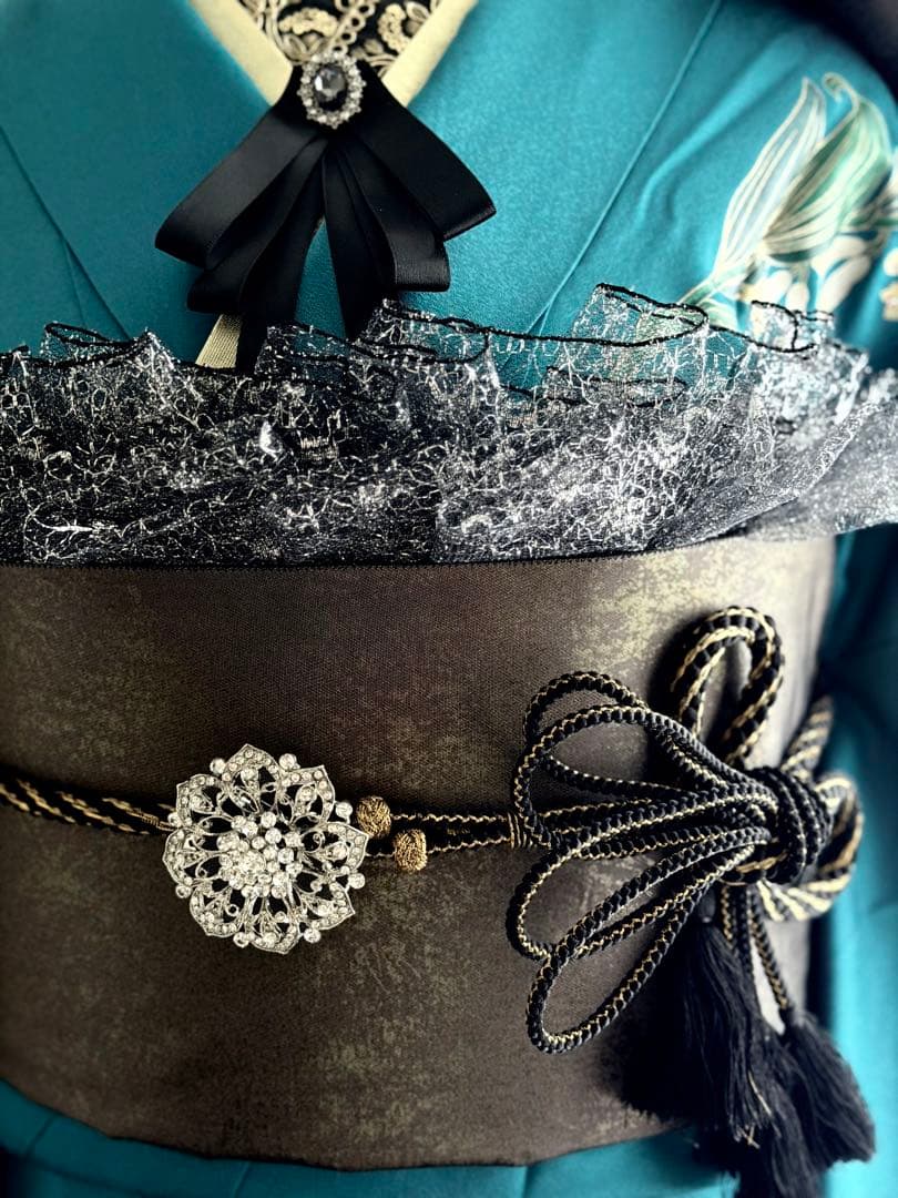 綺麗ブルー　振袖　フルセット