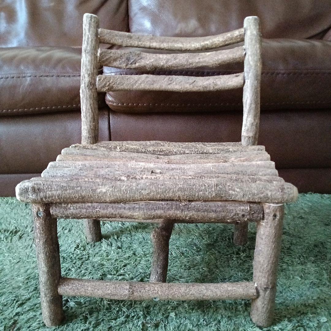 藤枝の椅子　手作り　花台