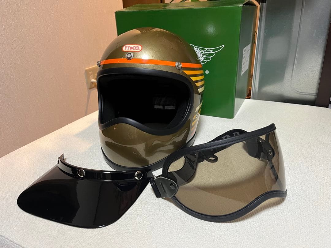 美品 tt&co トゥーカッター ゴールドレインボー　専用スモークシールド付