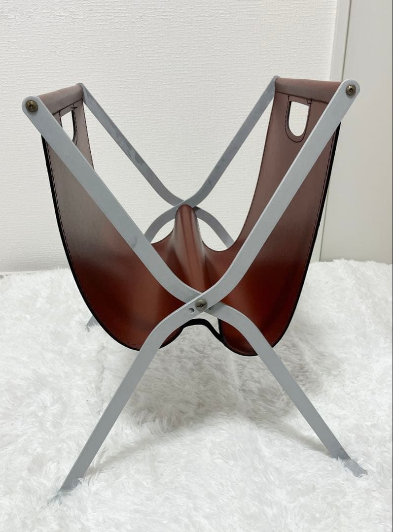 ACTUS アクタス　本革レザー　マガジンラック　フォールディグ　カッシーナ