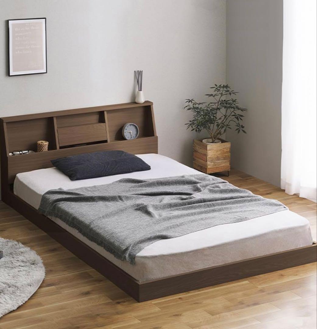 ベッド　フロアベッド FBF-S シングル　ウォールナット