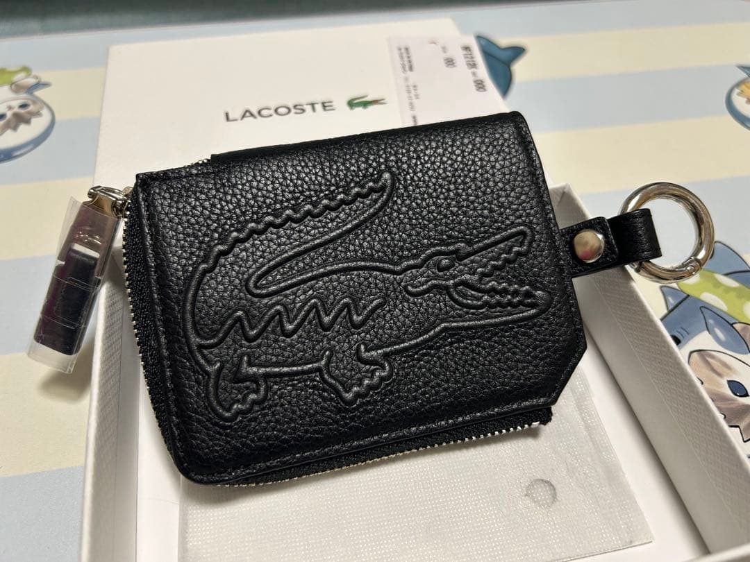 まさを LACOSTE ブラックレザーケース