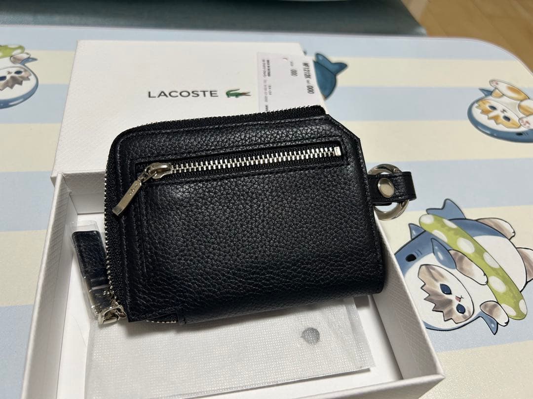 まさを LACOSTE ブラックレザーケース