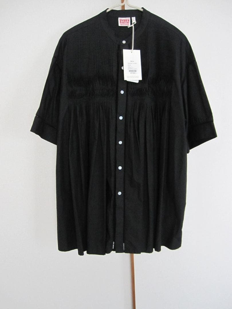 新品 INDIA INDUSTRY インディアインダストリー ピンタックシャツ