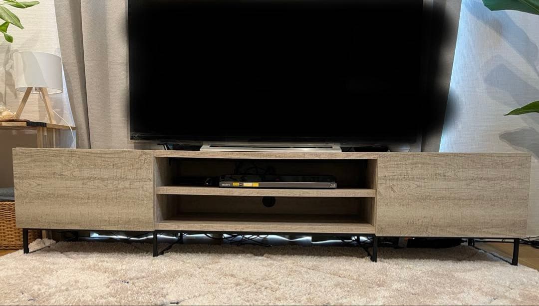 LOWYA ローボード テレビ台 横幅180 スチール脚