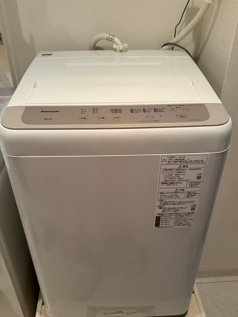 Panasonic 洗濯機 6kg NA-F60B14 ビッグウェーブ洗浄