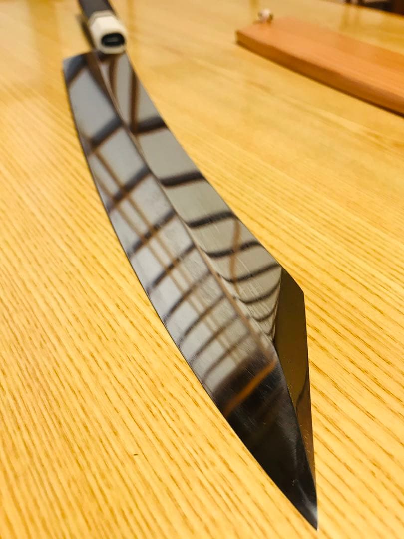 値下げ可★鏡面★反り有り★刃幅広仕様★切付柳刀包丁★尺一★新品未使用