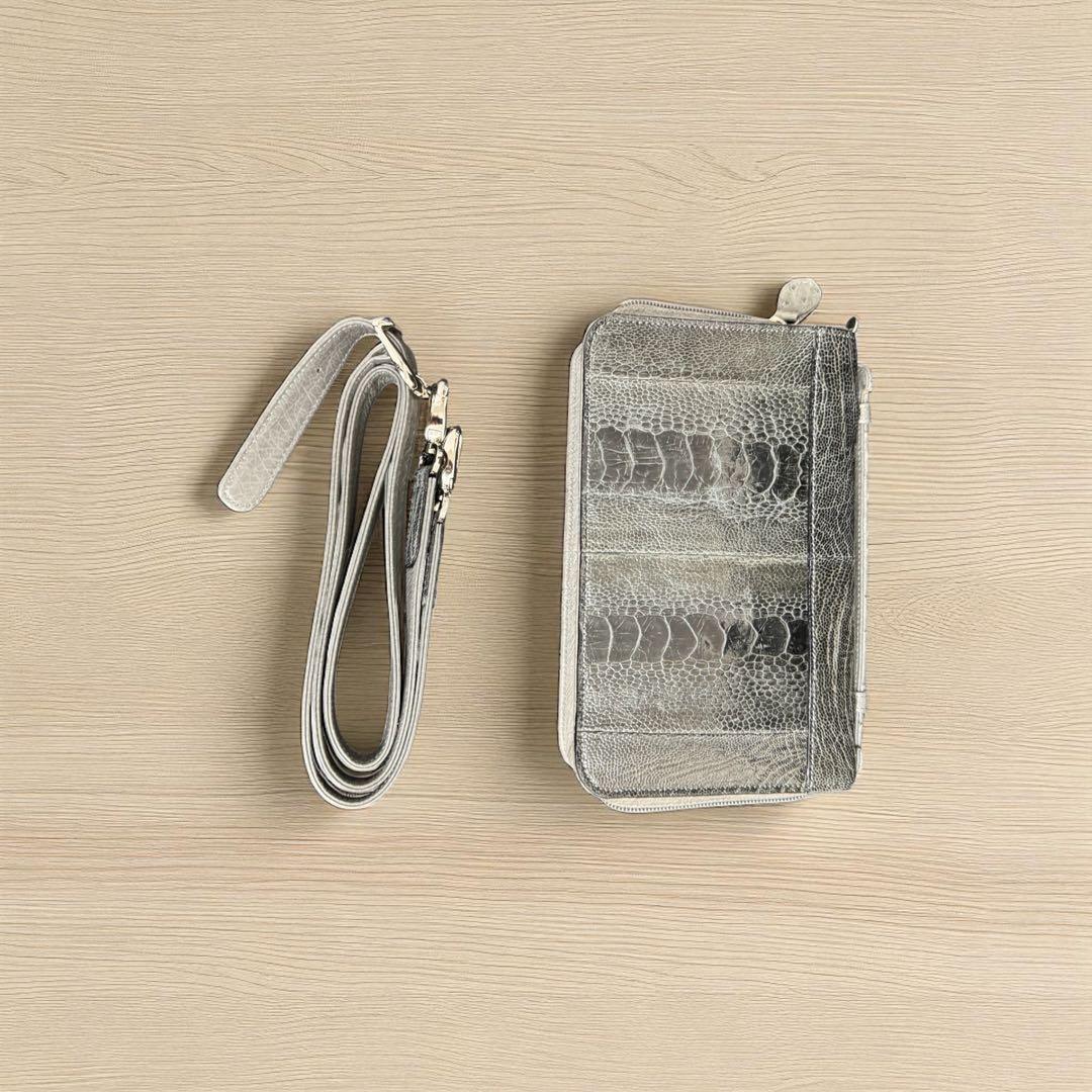 オーストリッチ　ボストンバッグ、セカンドバッグセット