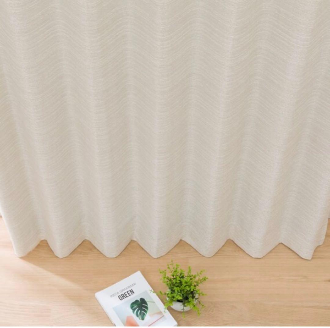 ニトリ ドレープカーテン RK022 アイボリー 遮熱・遮光2級 100×200