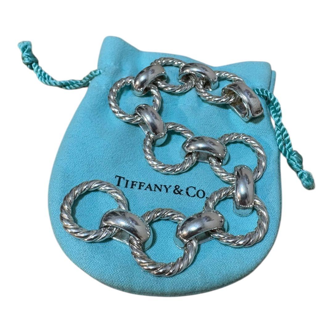 【美品】Tiffany & Co. ヴィンテージ ツイストサークル ブレス