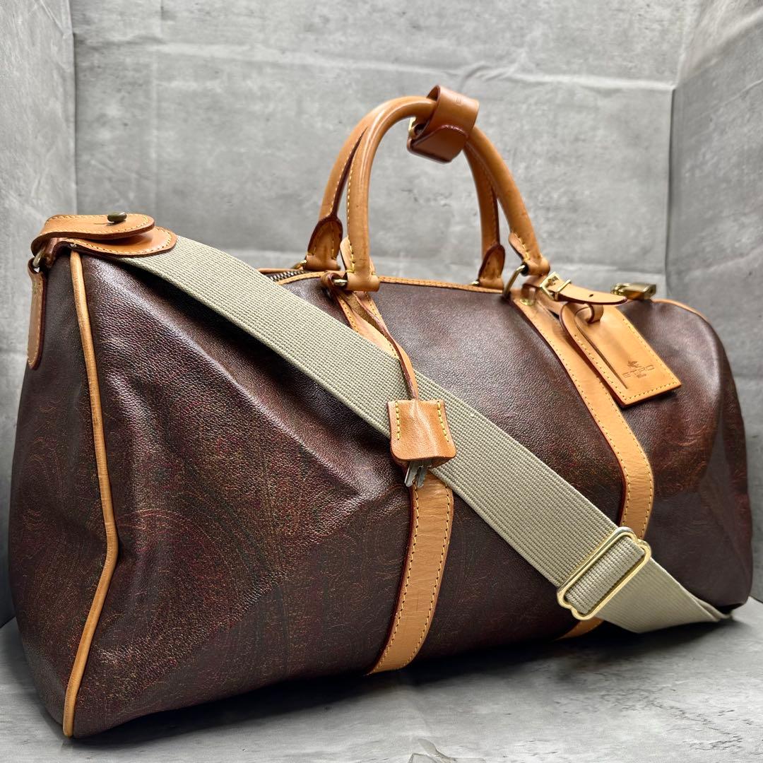 エトロ ETRO ペイズリー柄 ボストン バッグ 2way ショルダー