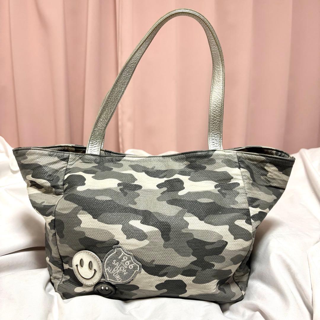 SALON DE ALFURD サロンドアルファード スマイル迷彩トートバッグ