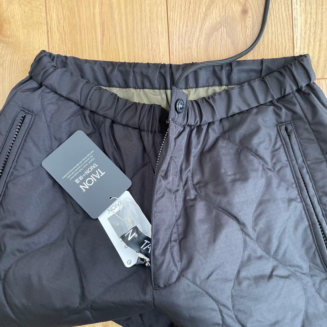 新品未使用 TAION タイオン ミリタリーライン キルティングダウンパンツ S