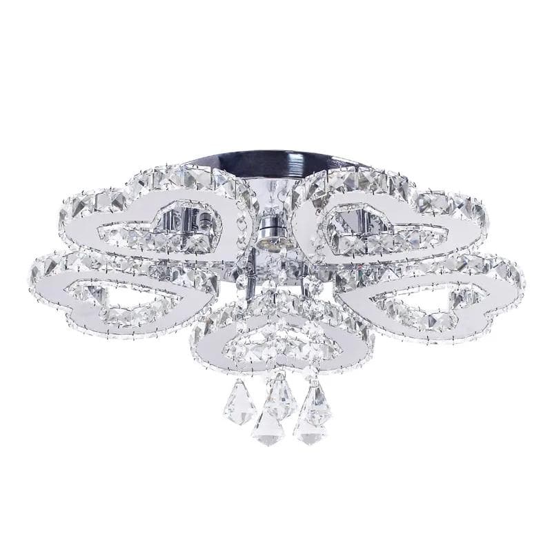 シャンデリア 5ハート型 クリスタル LED シーラングライト スワロフスキー