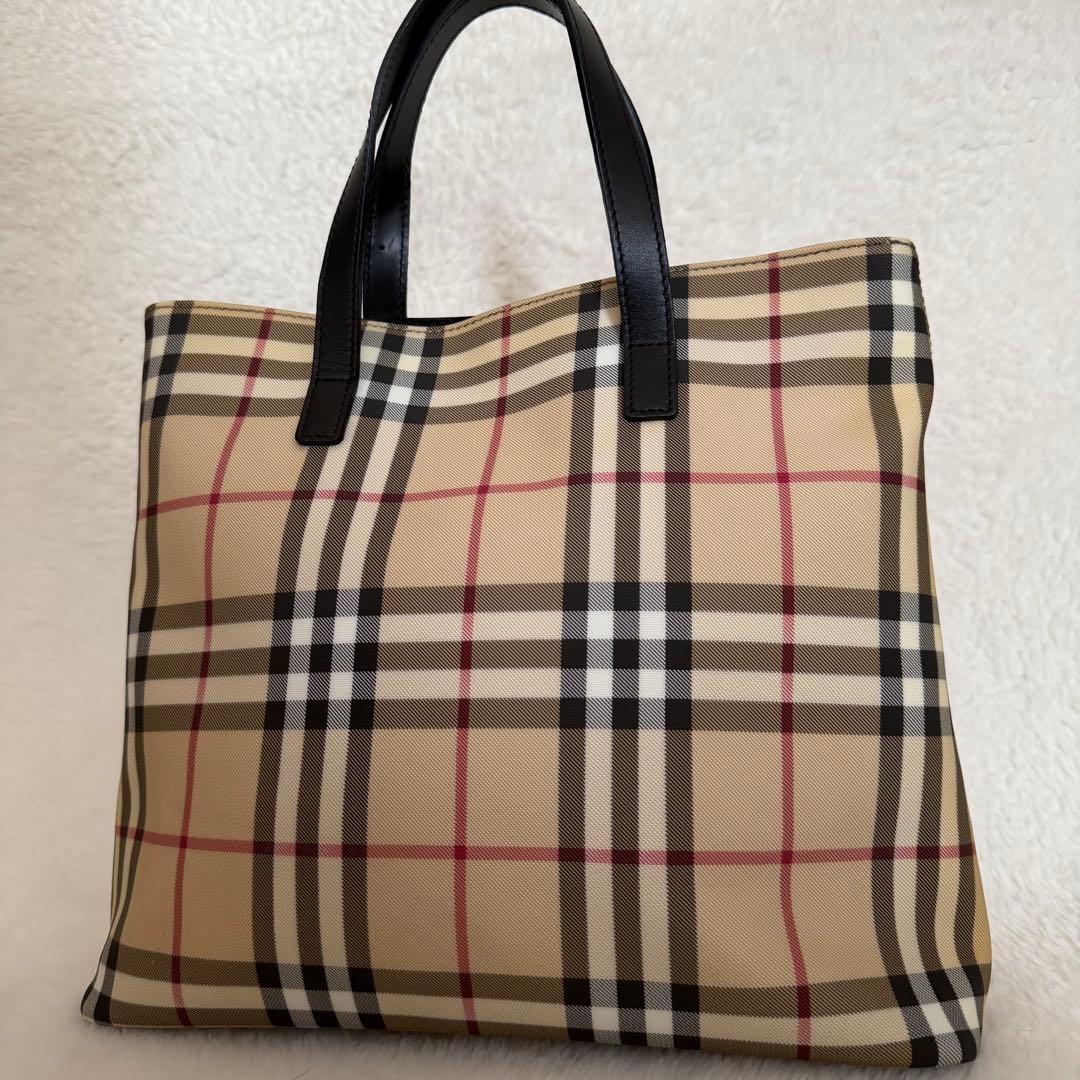Burberry バーバリーロンドン トートバッグ ノバチェック PVC