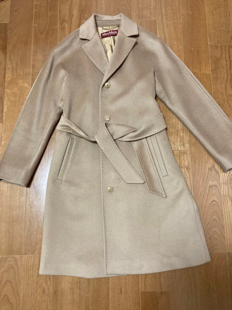 MaxMara Studio キャメル色　ウールロングコート　マックスマーラ