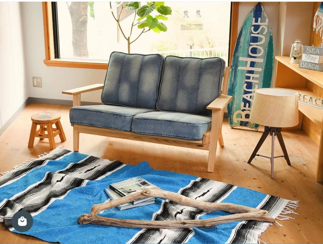 最終値下！希少品！Costa Casa ウォッシュドデニム　2シーターソファー