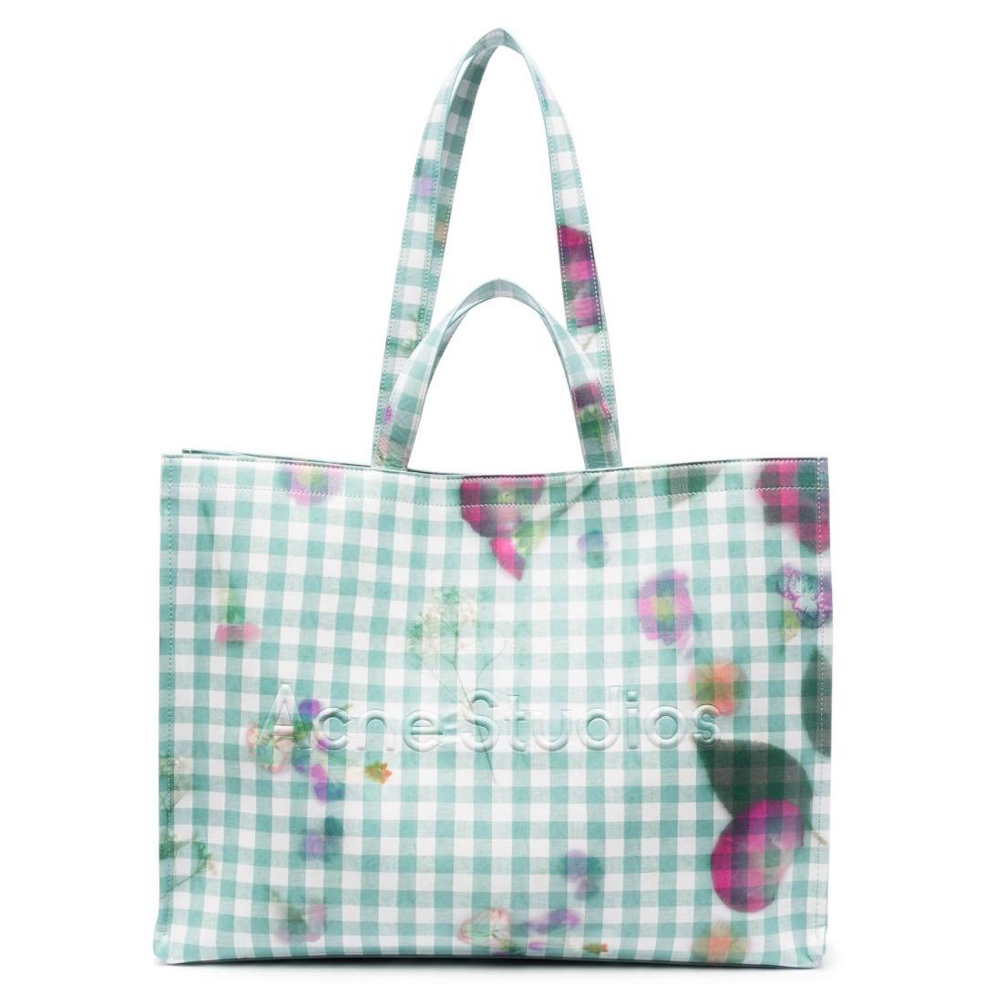 最終価格、週末消去。　Acne Studios チェック柄トートバッグ