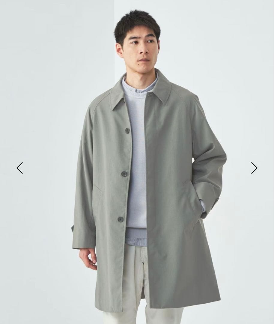 green label relaxing ステンカラーコート オリーブ ‐撥水‐