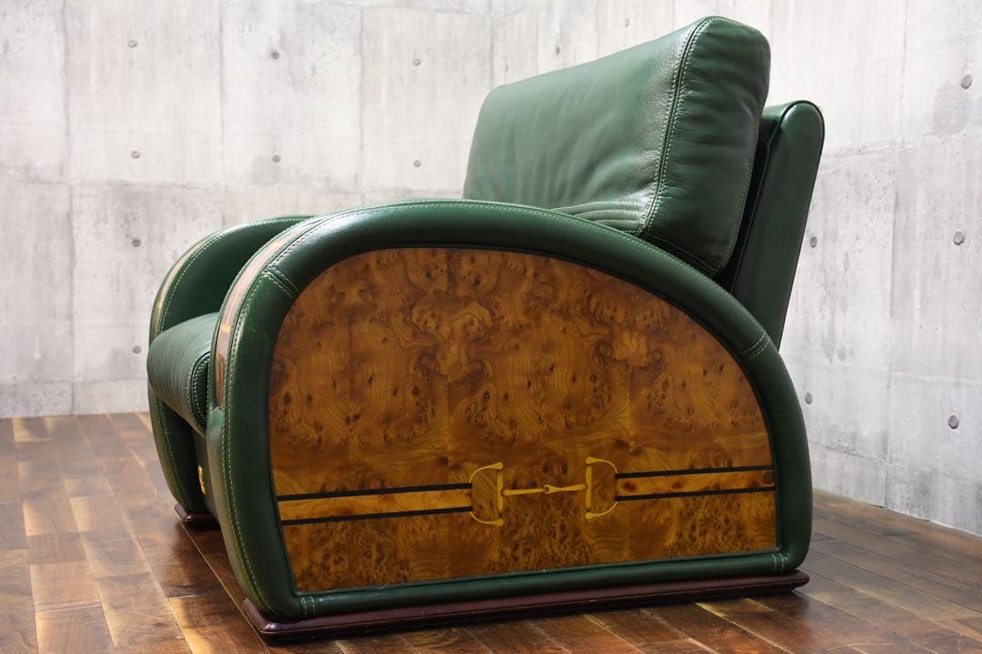 DCC12 フォルミタリア パオロ グッチ 象嵌細工　レザー　1人掛けソファ