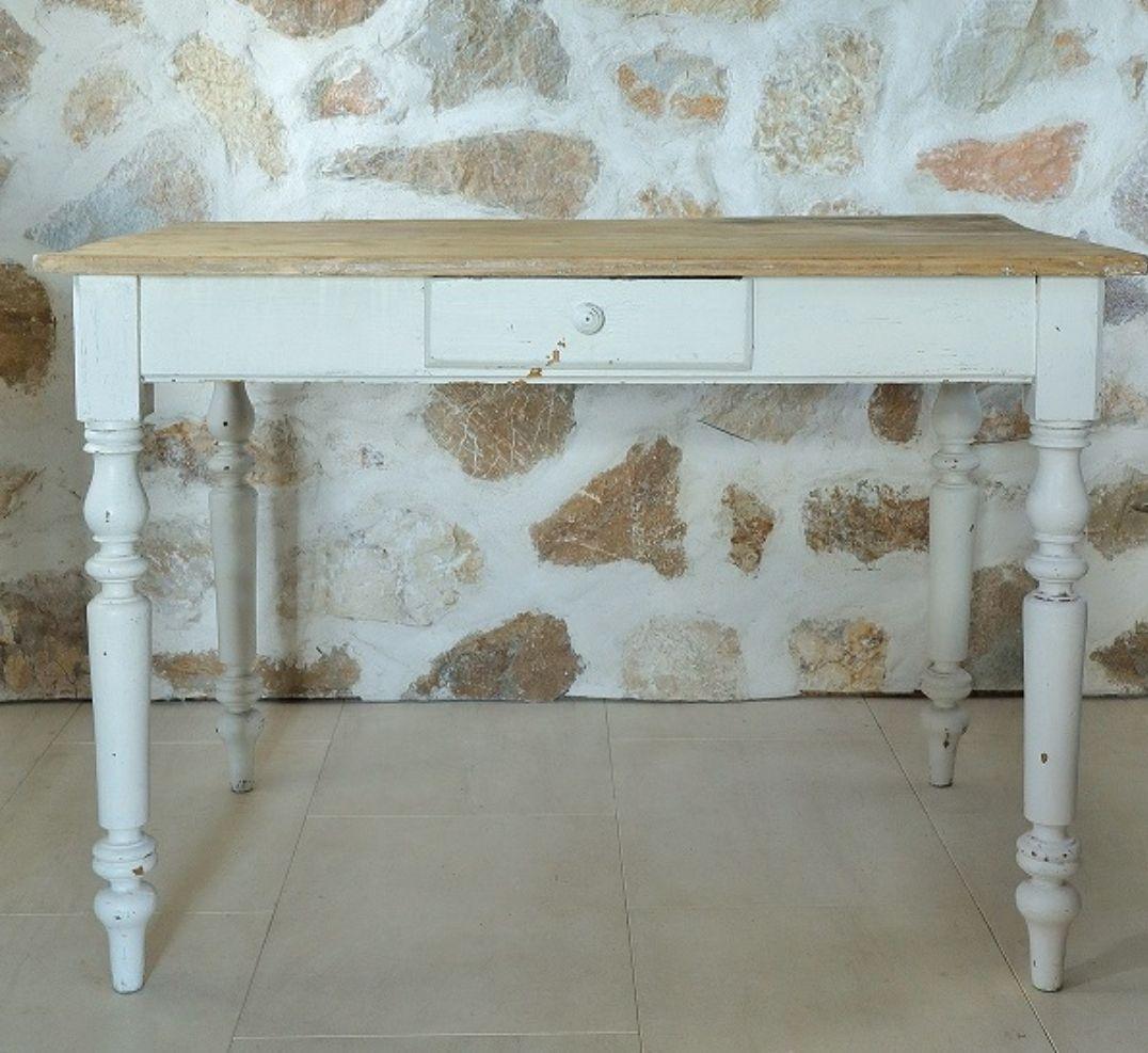 送料込❤︎アンティーク フランス ペイント ダイニングテーブル