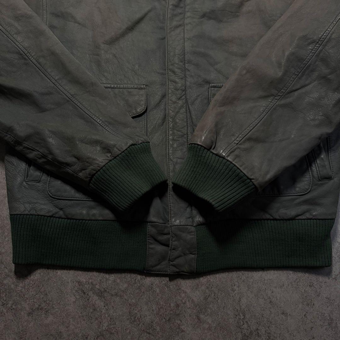 【希少カラー】80s vintage フライトジャケット　A-2 本革　短丈　M