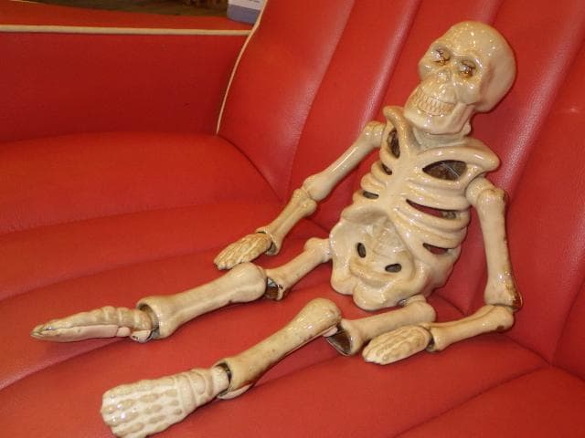 ビンテージ★スカル★キャンドルホルダー★灰皿★ハロウィン★お香★骨★置物★悪趣味