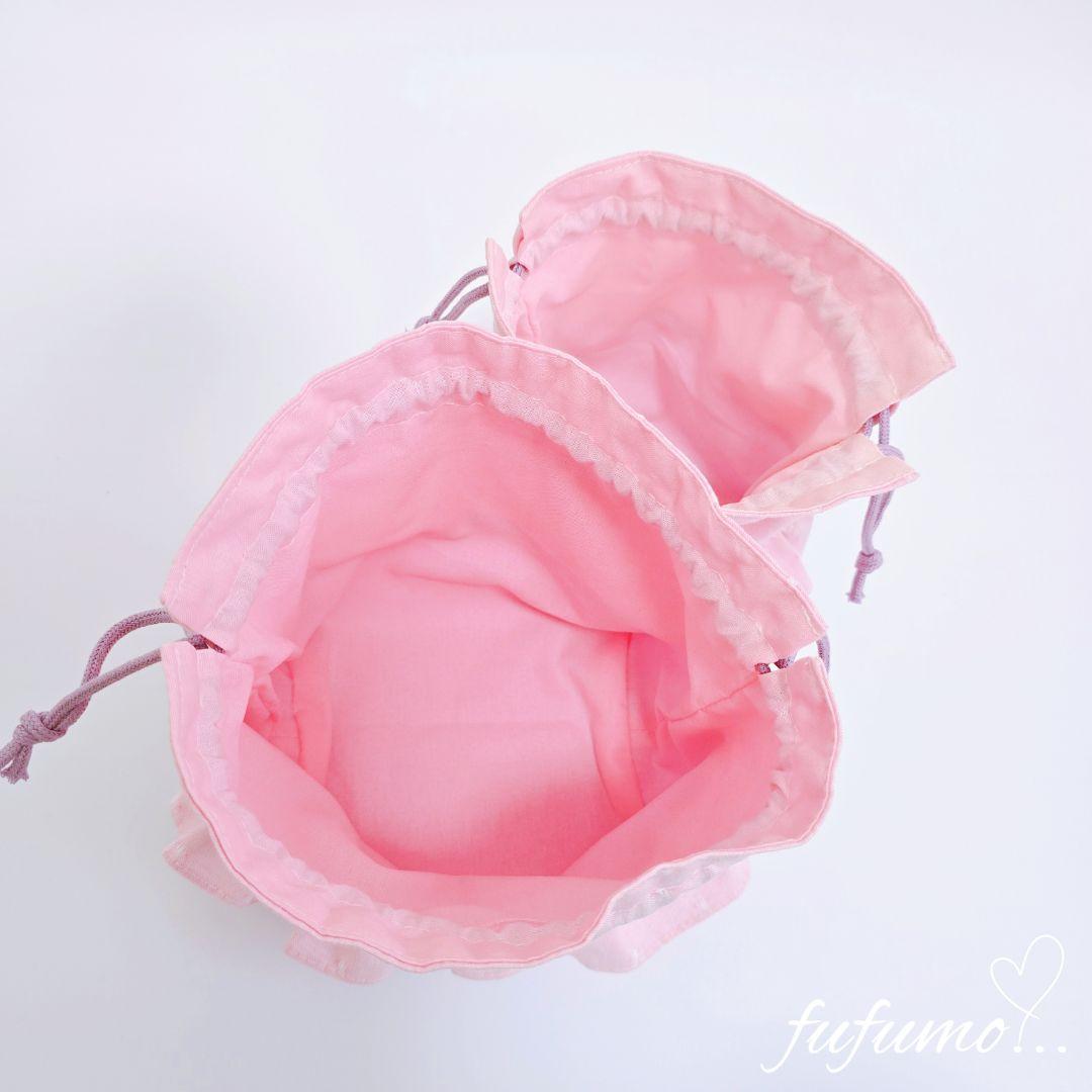 入園入学準備品5点セット＊ピンクドットパープル