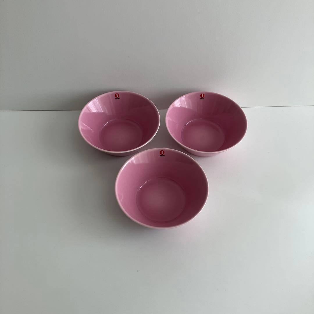 新品イッタラ　ティーマ　ローズ　15cmボウル　３枚　在庫最後バラ売り不可