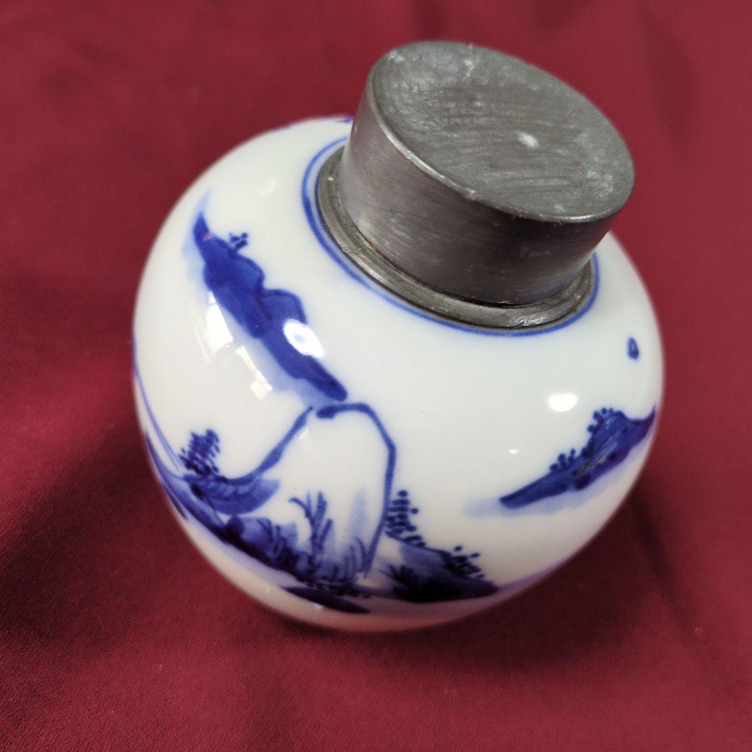 成化年製 茶入れ 茶葉入れ 骨董 銘有 在銘 年代物 茶器 容器 陶器製 陶器