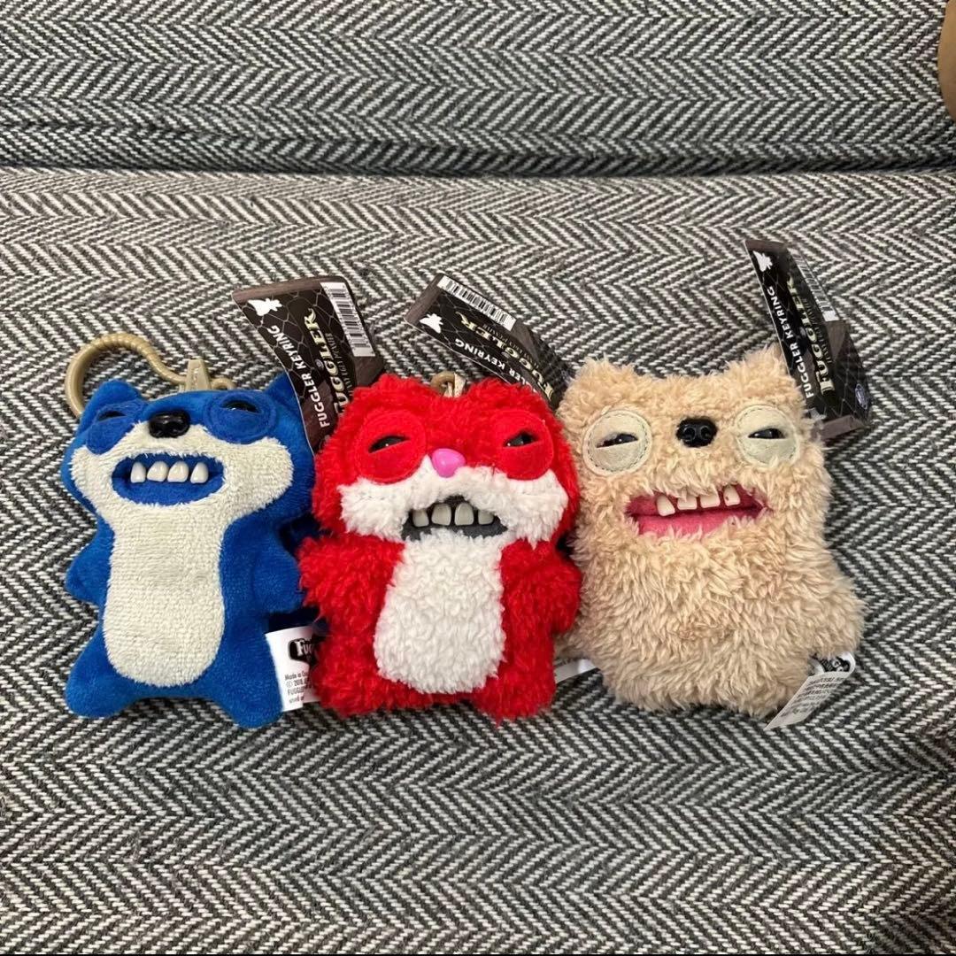 ファグラー 初期 キーリング ベージュ 赤 青