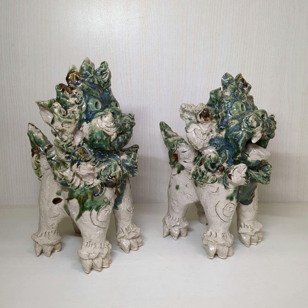 やちむん　手造り　ペア　シーサー　獅子　魔除け　縁起物