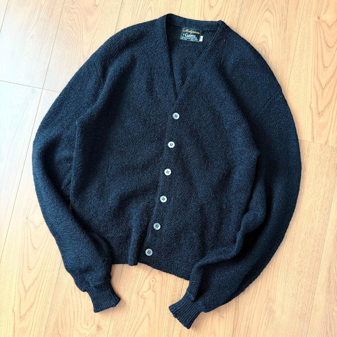 ブラック ‼︎ 60s CAMPUS モヘア ニット カーディガン ビンテージ