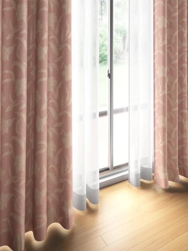 【値下げしました】川島織物 カーテン 2枚セット 98㎝×169㎝ ピンク