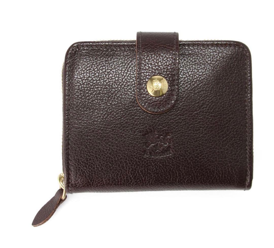 イルビゾンテ ウォレット こげ茶 ラウンドファスナー 二つ折り財布 C0960