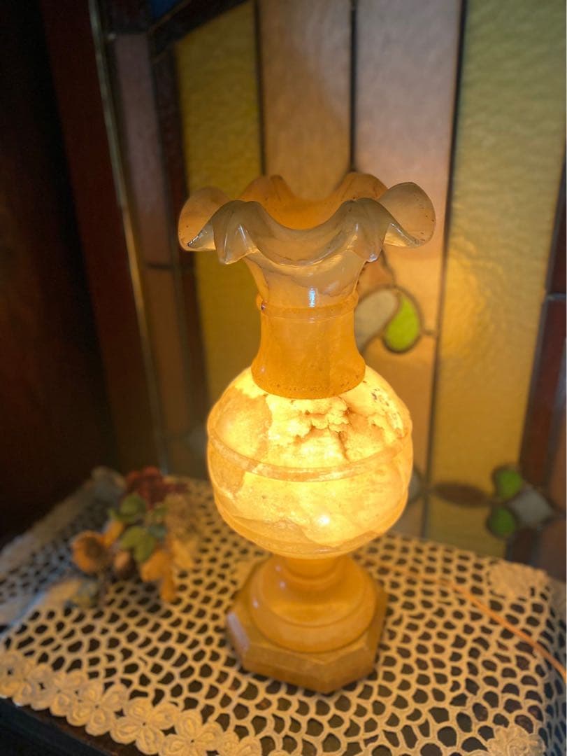 フロアスタンドライト 大理石 ランプ アンティーク インテリア 大理石