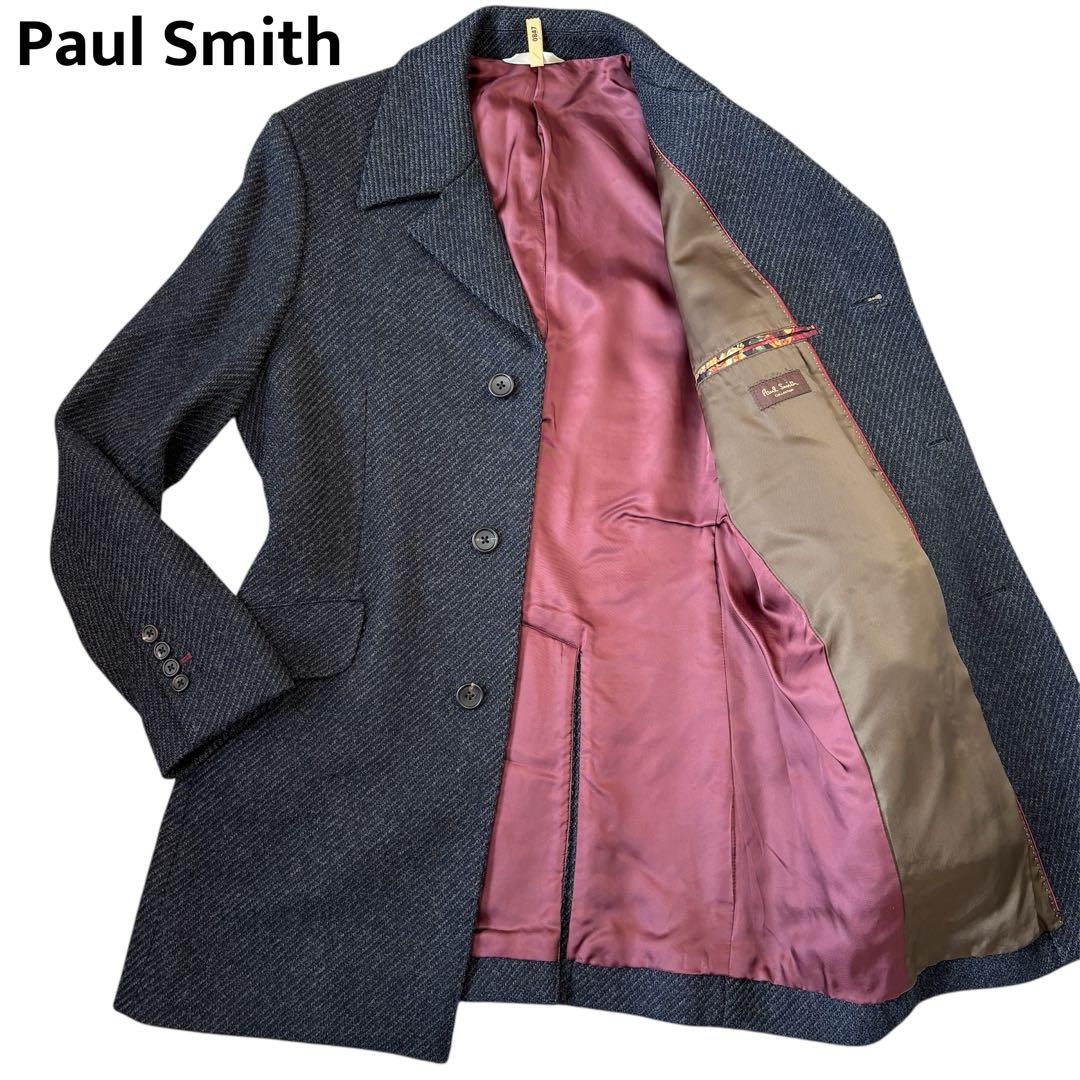 極美品 ポールスミスコレクション ヘリンボーン チェスター コート Lサイズ