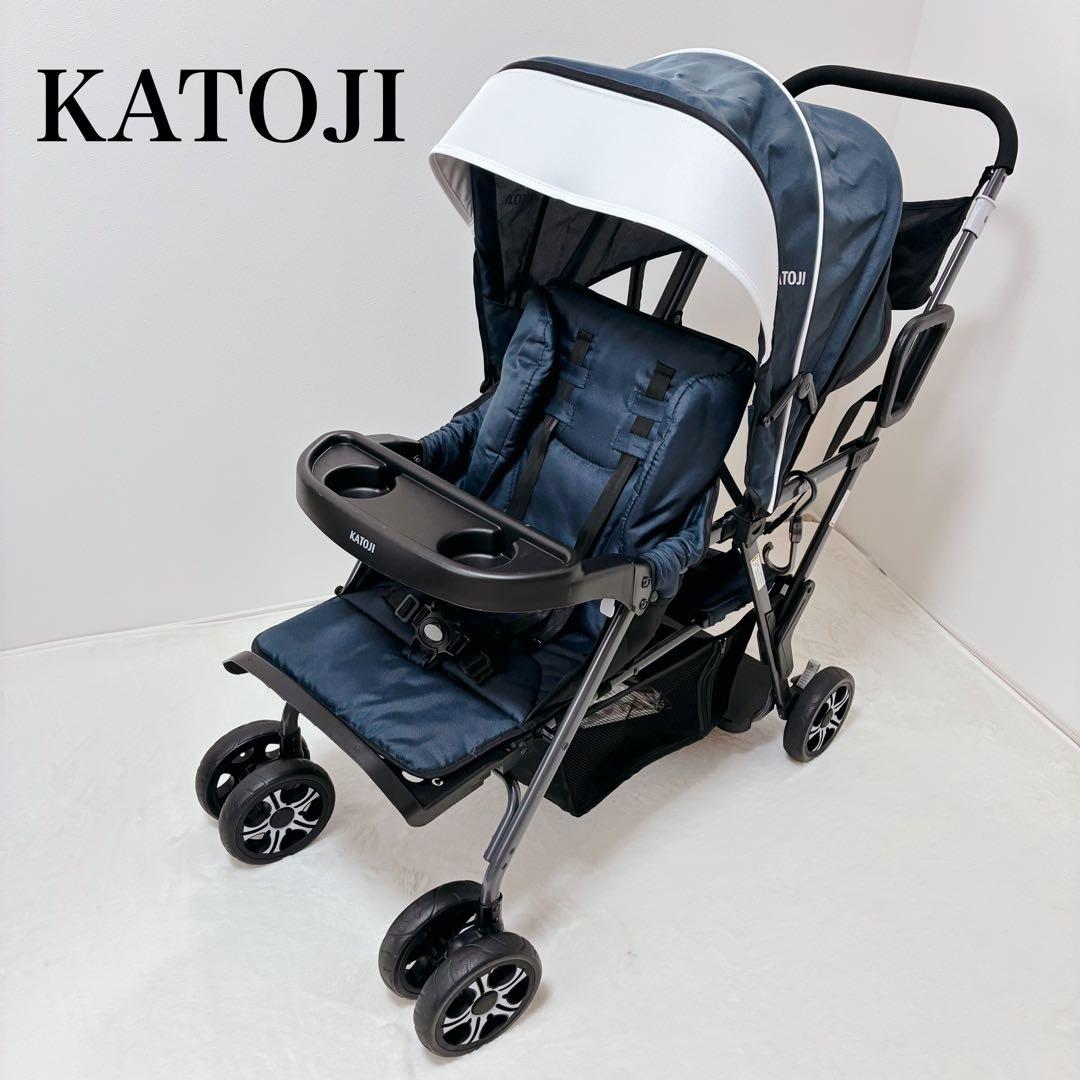 ✨早い者勝ち✨ KATOJI カトージ 2人乗りベビーカー 2人でGO ネイビー