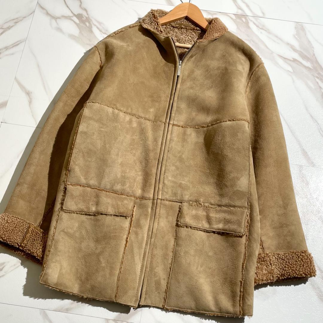 最高級　エルメネジルドゼニア　リアルムートン　シアリング　ジャケット　XL