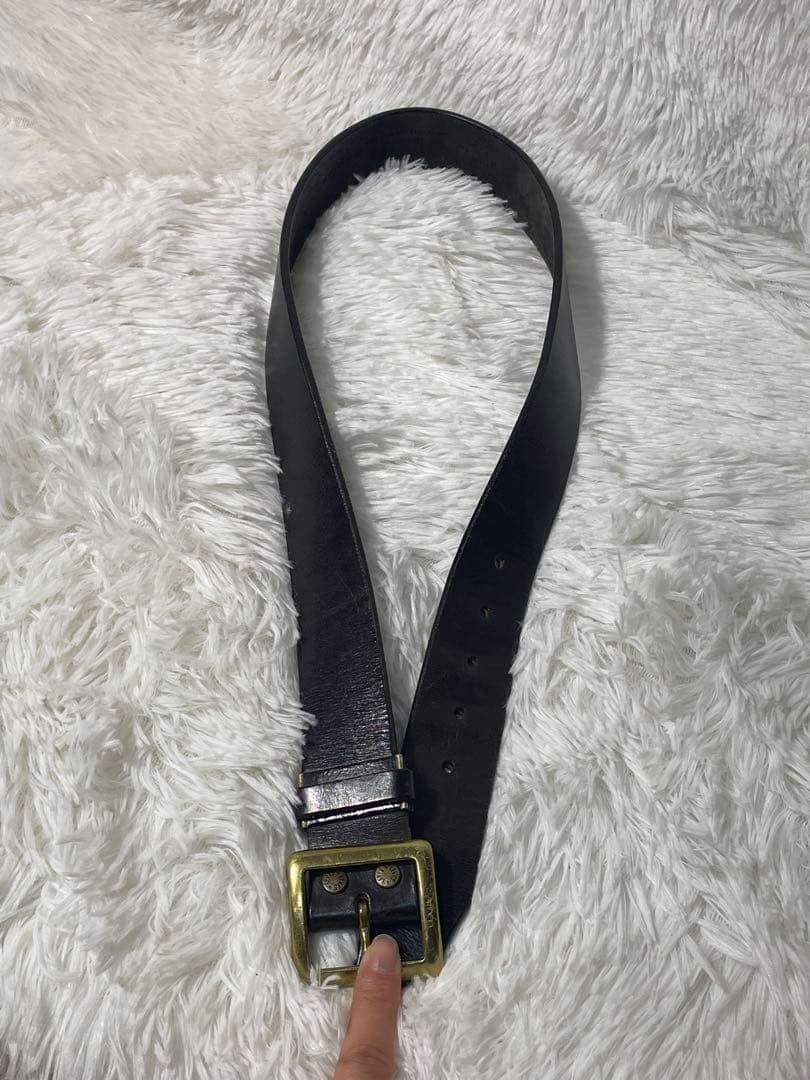 希少　Levi’s オールドレザー　レザーベルト 本革 ヴィンテージ　ブラック