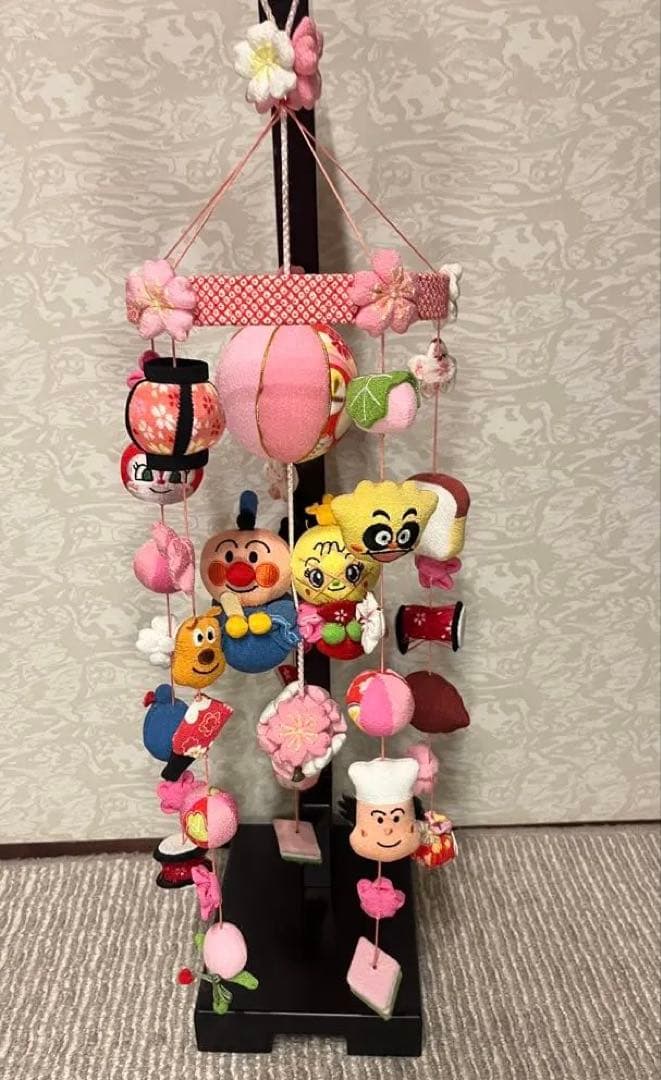 美品　アンパンマン 吊るし雛　ひな祭り　お雛様