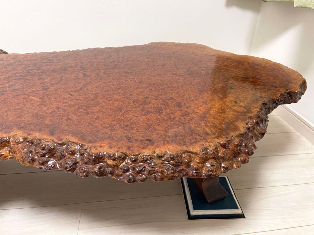 花梨 一枚板 テーブル 座卓 天然木 瘤 瘤杢 アンティーク
