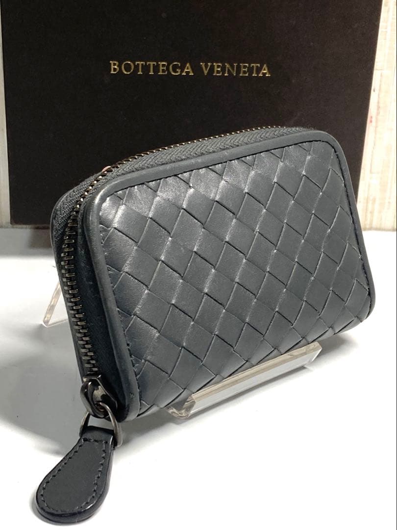美品　ボッテガヴェネタ　イントレチャート　ケース　カードケース　グレー