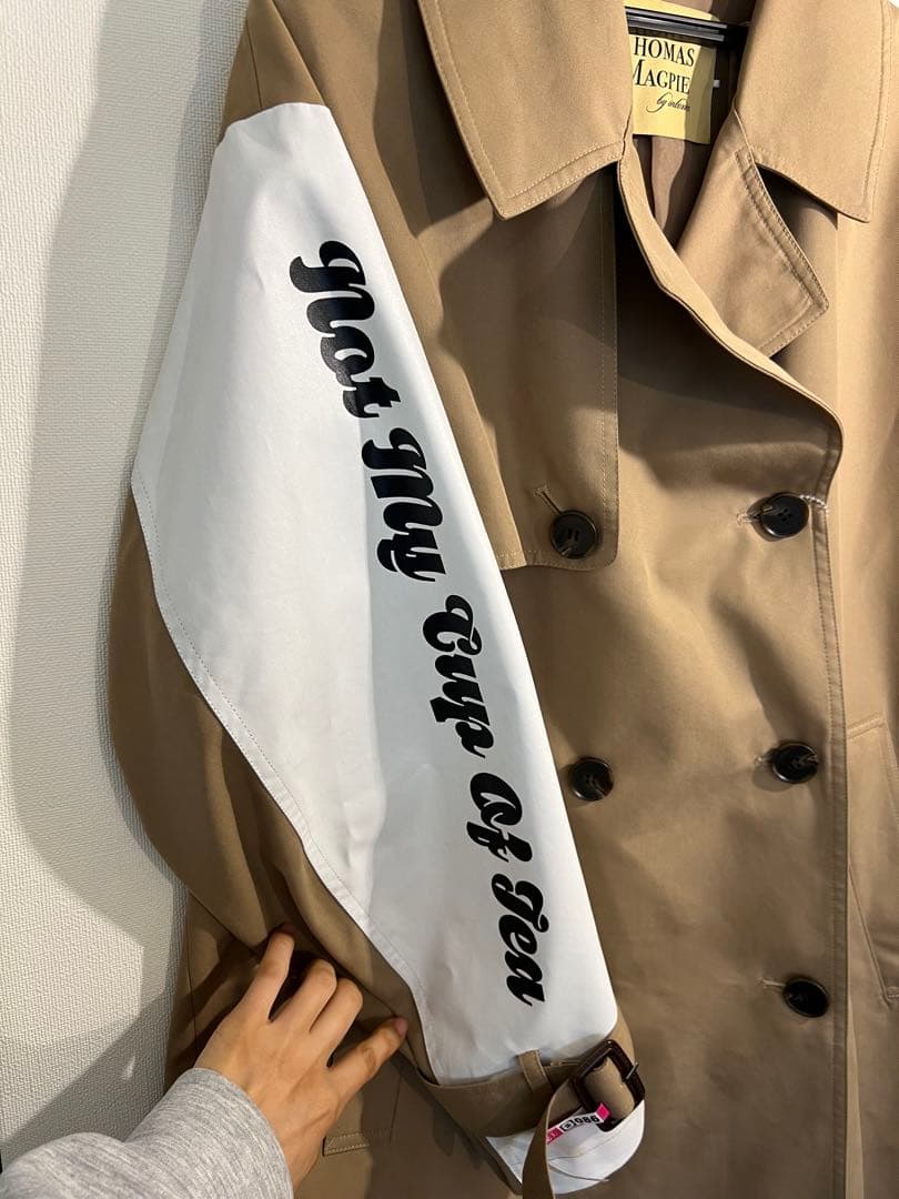 三連休値下げ　Thomas magpieトーマスマグパイ　ロゴ トレンチコート