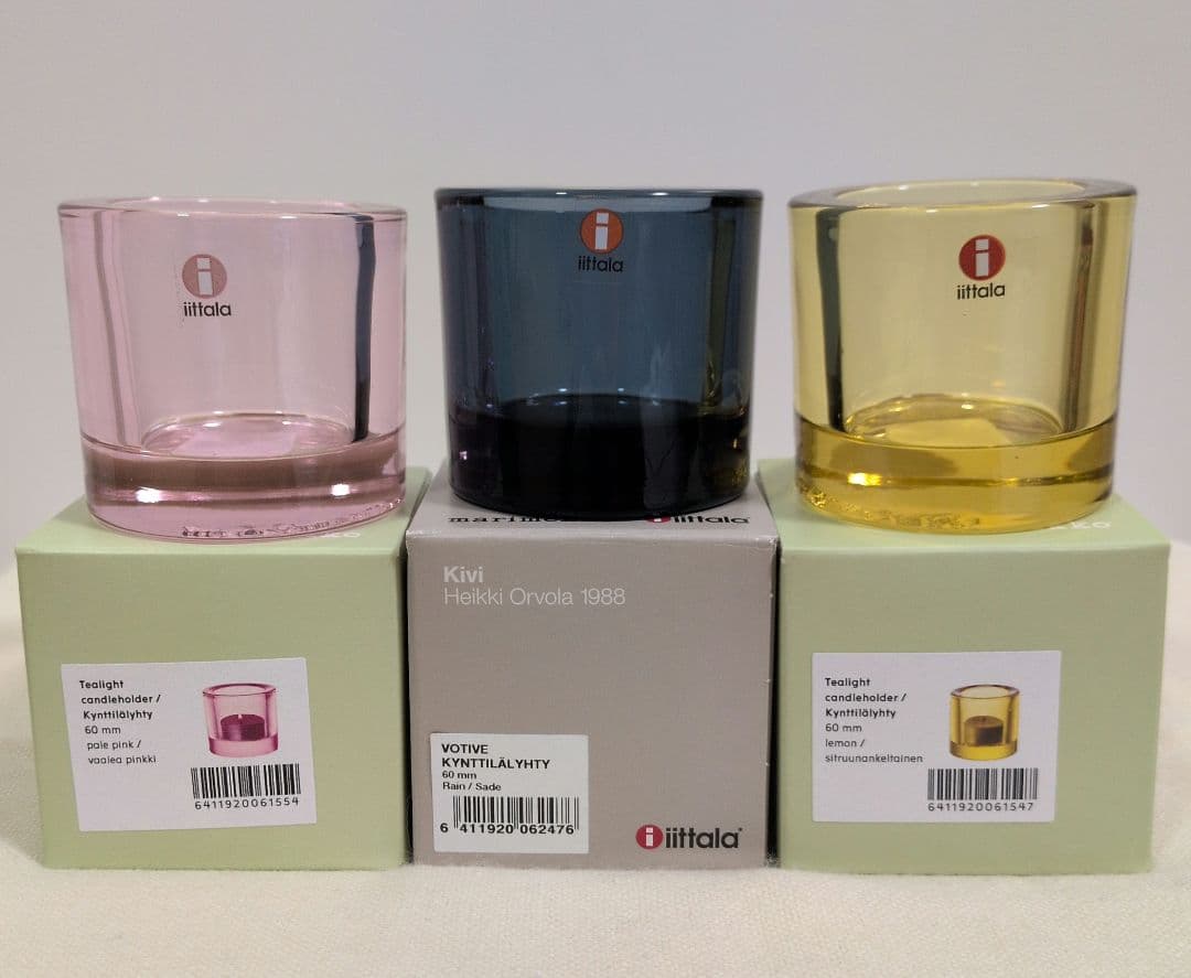  Kivi イッタラ キビ　ペールピンク　レイン　レモン3個セット