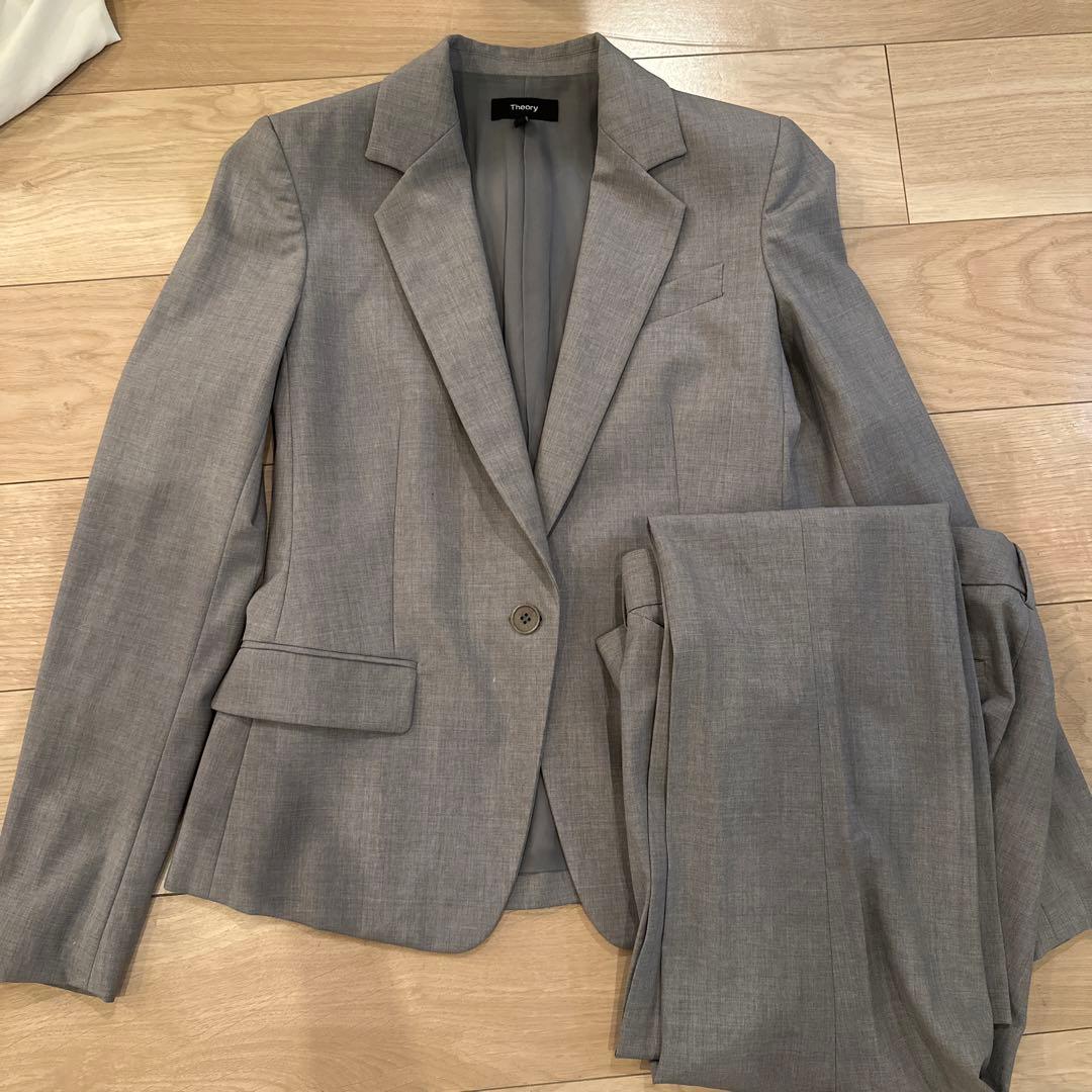 Theory ビジネスパンツスーツ サイズ2 グレー