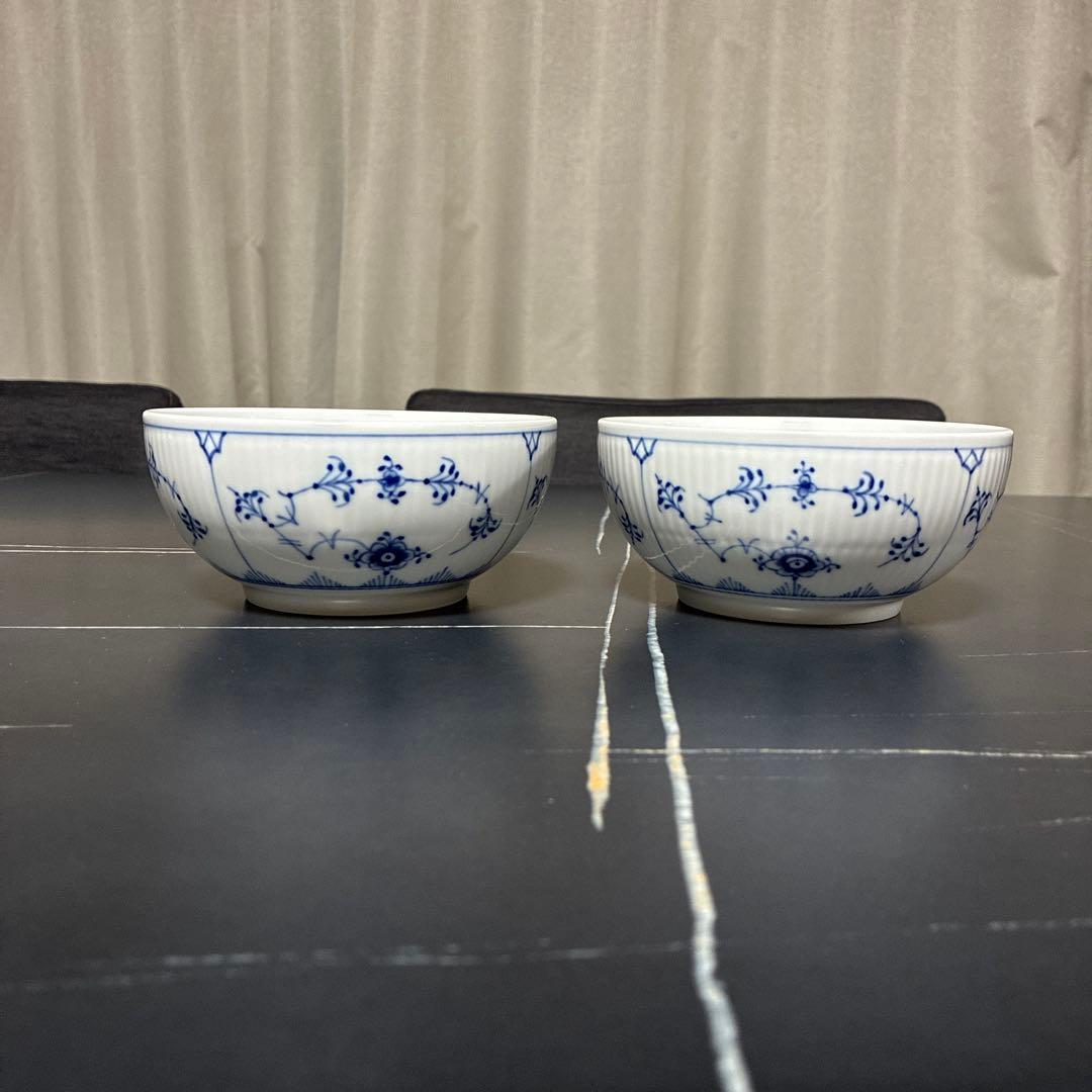 ロイヤルコペンハーゲン ブルーフルーテッド プレイン　ボウル　13センチ2個