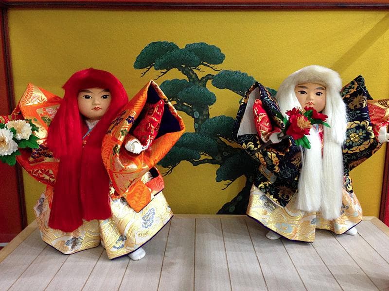 豊玉作　連獅子/大型　ケース入　浮世人形　  極美品