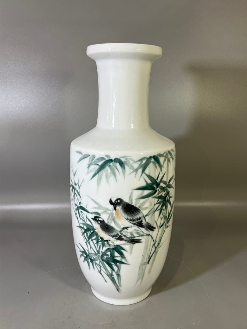 DT755 中国 色絵 内絵 瓶