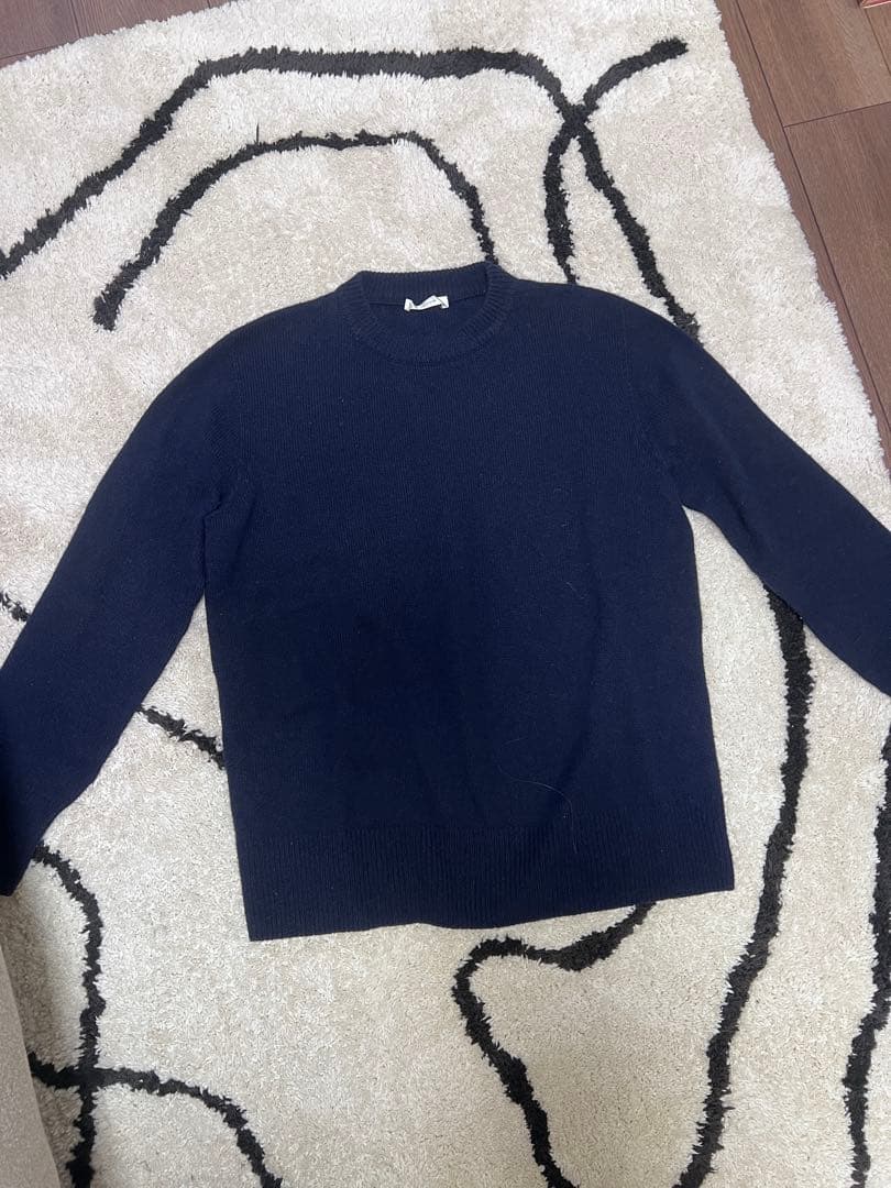 THE ROW ネイビー 長袖ニットセーター